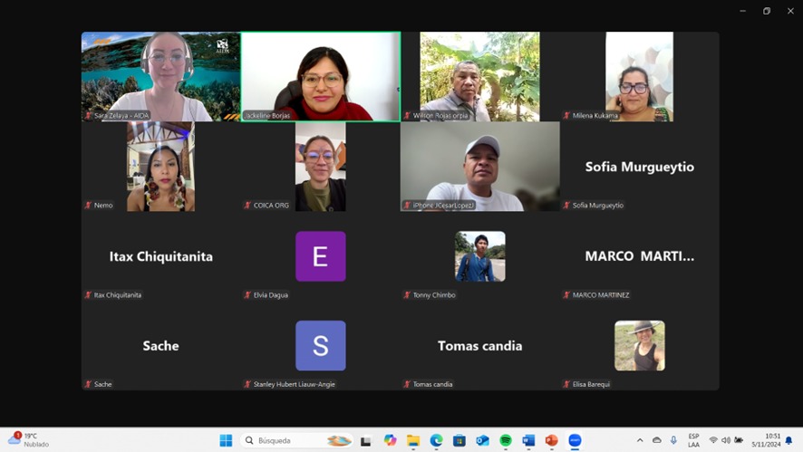 FORMACIÓN EN INCIDENCIA PARA LÍDERES INDIGENAS DE LA AMAZONÍA